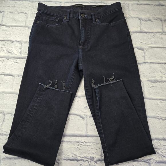 Banana Republic Women's Jeans Premium Denim Mid Rise Skinny Dark Rinse size 29 - Picture 1 of 12